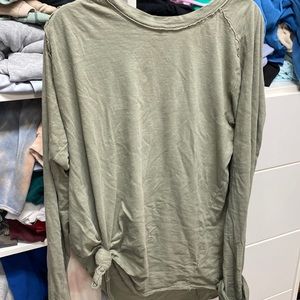 Free people new with tags long sleeve tee army green